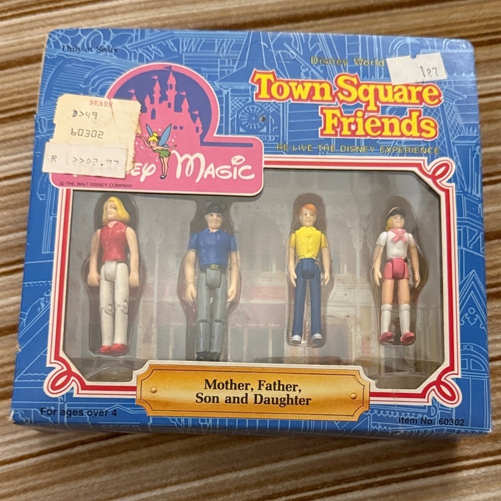 Disney Town Square Friends Figures: Mother, Father, Son, and Daughter